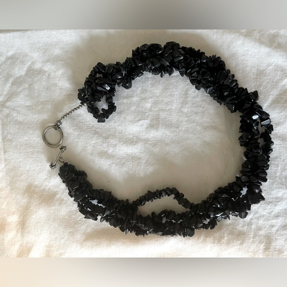 Mexican Obsidian Choker Necklace - Picture 3 of 5